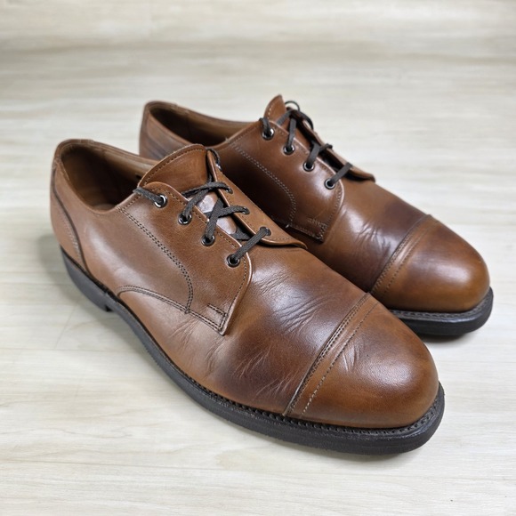 Allen Edmonds Ellsworth Oxford Cap Toe Brown Leather Men\'s Shoes Size 9 EEE‎ main image 5